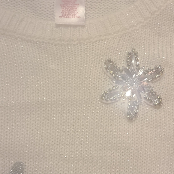 "Holiday Time" Cute Faux Fur"Let It Snow" Embellished Sweater Size xl - Picture 8 of 9